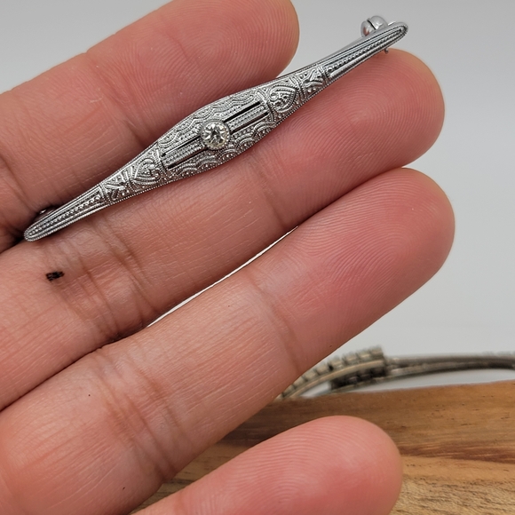 Very Intricate French Art Deco Revival Silver Plated  Rhinestone Centerpiece - Picture 4 of 10